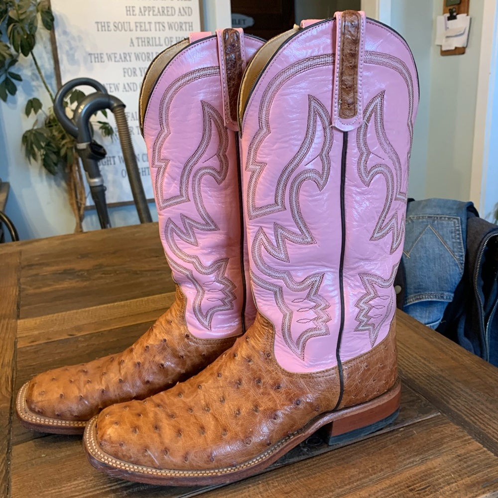 Anderson Bean Ostrich Cowboy Boots
